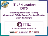 ITIL® 4 Leader Digital and IT Strategy (DITS) E-learning Self-Paced Training Videos and Official PeopleCert Certification Exam 2 Attempts. Course code ITIL4DITS-E-