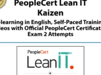 PeopleCert Lean IT Kaizen E-Learning in English, Self-Paced Training Videos with Official PeopleCert Certification Exam 2 Attempts.