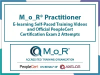 M_O_R Practitioner elearning