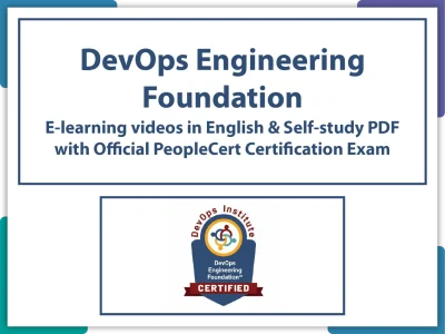 DevOps Institute - DevOps Engineering Foundation E-learning videos in English & Self-study PDF with Official PeopleCert Certification Exam.